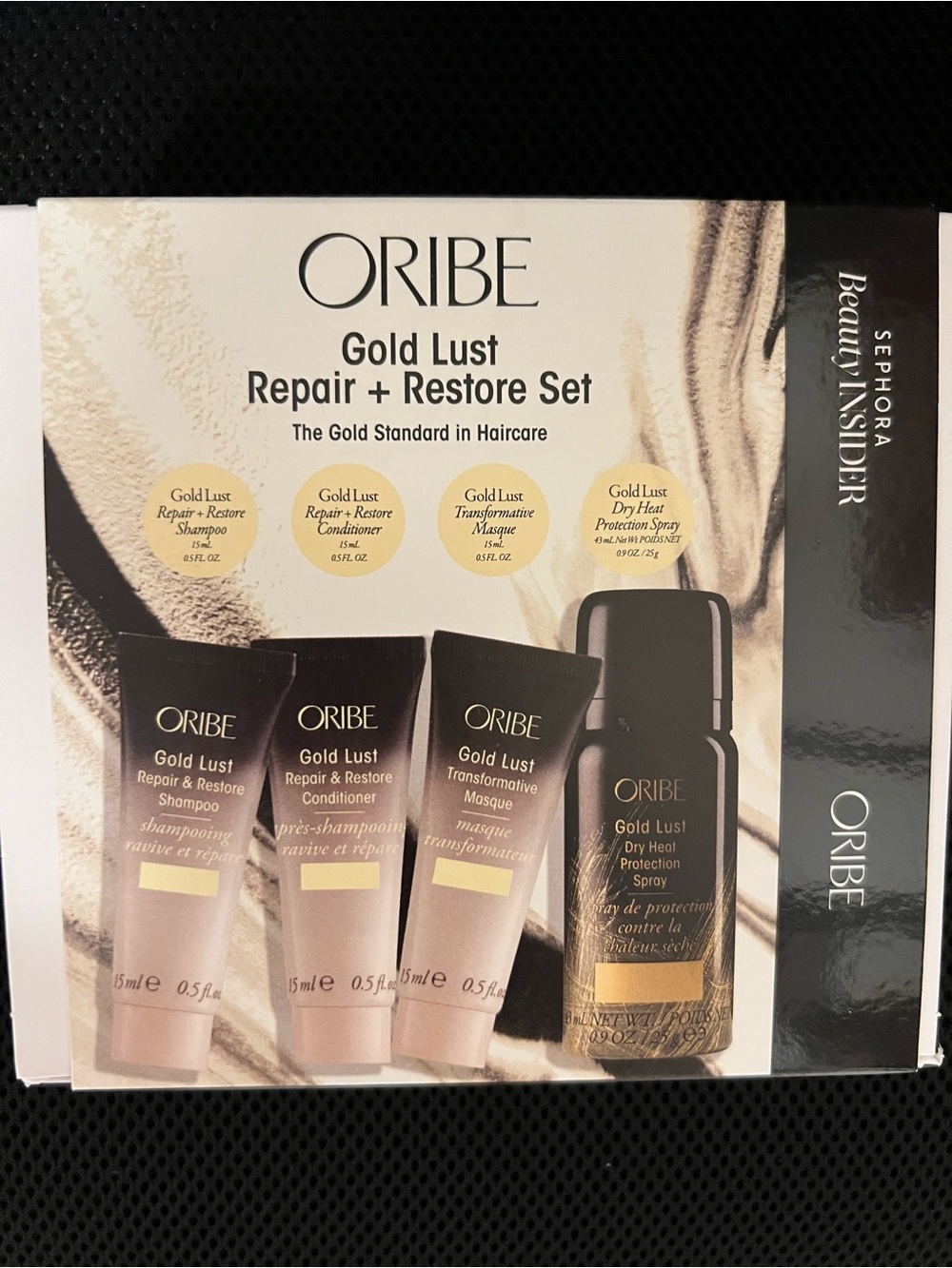 Oribe Gold Lust Repair + Restore Travel Set in Gold and Black